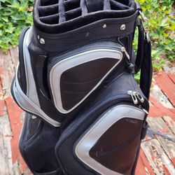 Nike Golf Cart Bag Black/Silver Gray Cart Bag 14-Way 