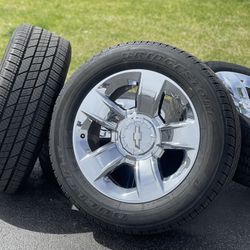 20”Chevy Silverado Wheels Chrome Rims OEM Chevrolet Tahoe Tires Suburban