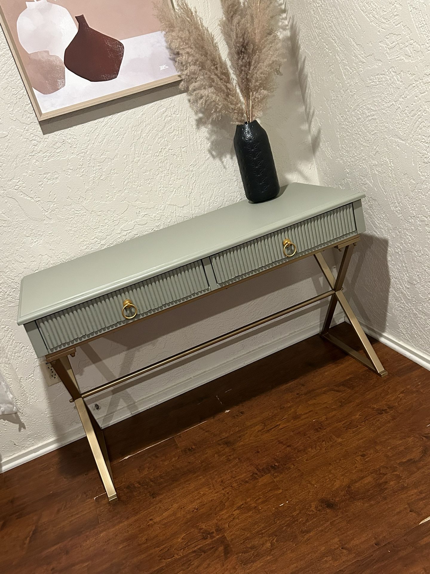 Sage green Desk / Vanity