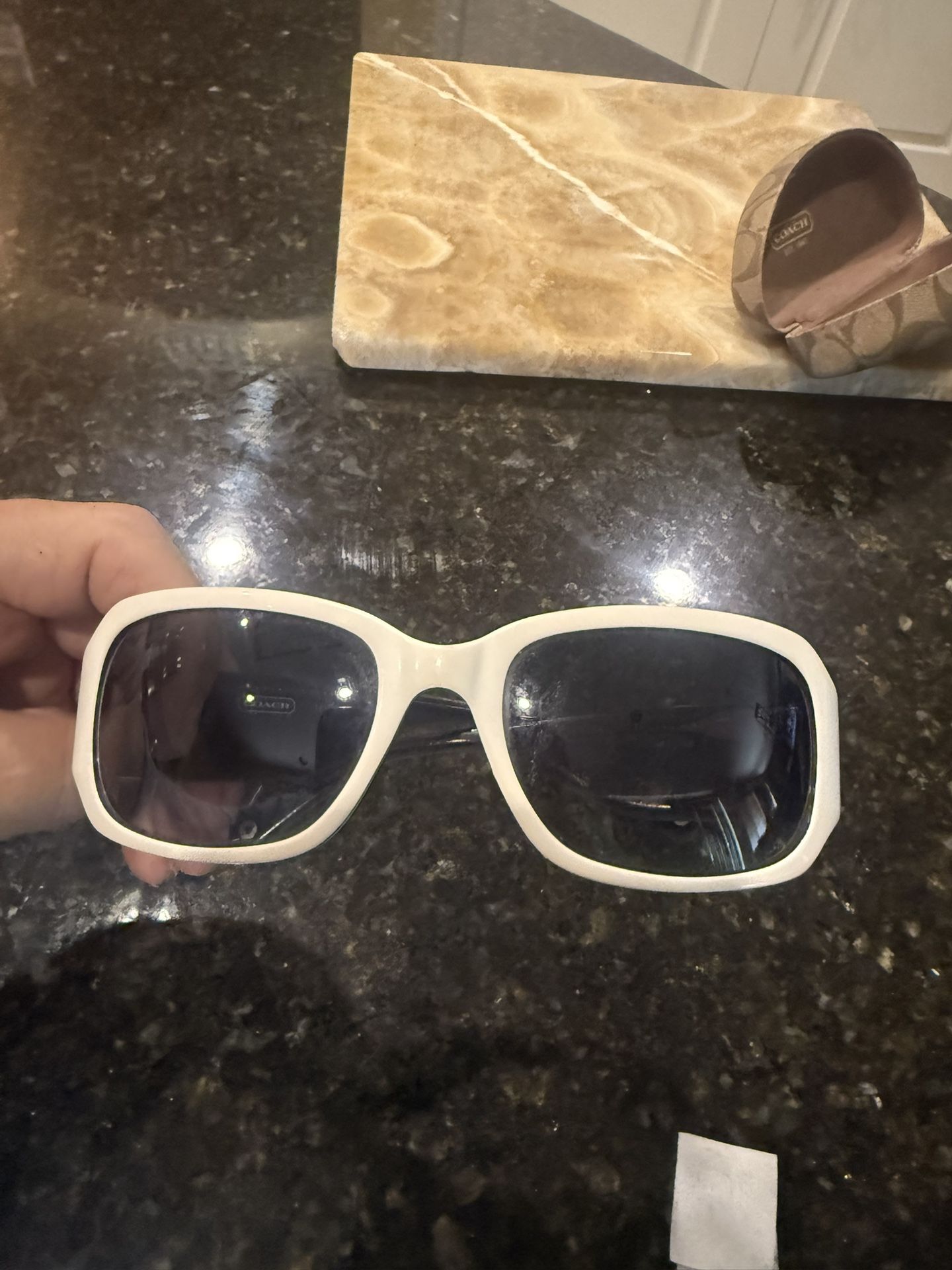 Coach Authentic White Sunglasses With Case