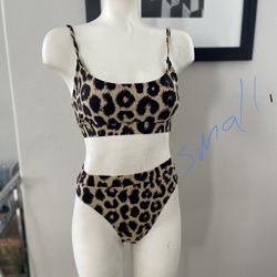 Small leopard Two Piece  Swimsuit
