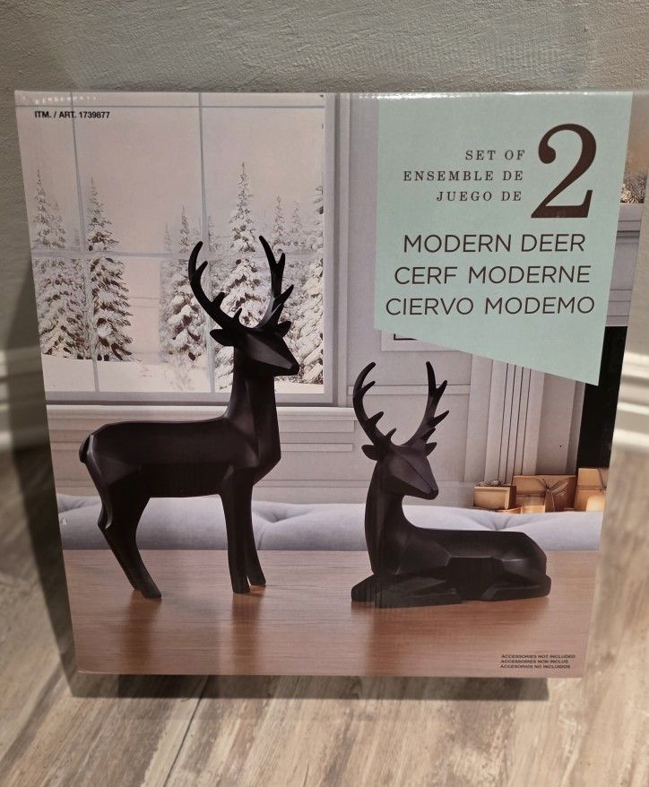 SET OF 2 MODERN DEER