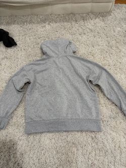 Grey Zip-Up Hoodie Sweatshirt