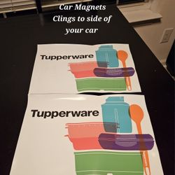 Tupperware Car Magnet Set Of 2