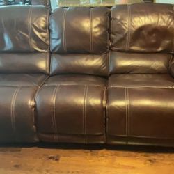 Leather couch and chair