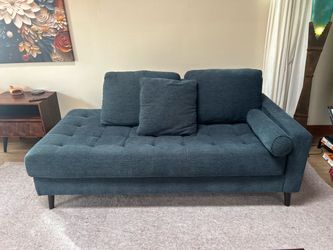 Navy blue sofa