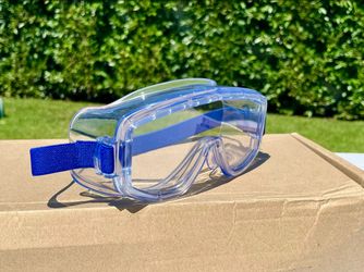 Anti Fog Safety Goggles, Fits Over Eyeglasses Dust Chemical Splash Proof Clear Protective Goggles 9-PACK