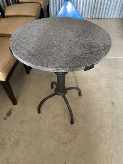 Gray Stone Side Table / Night Stand / Small Table / Tables / Plant Stand