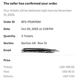 3 Amanda Miguel concert tickets ARIZONA 