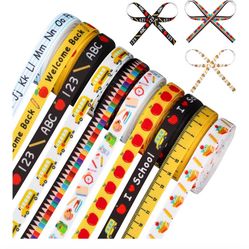 12 Rolls Of School Themed Ribbon