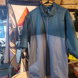 Adidas GOLF windbreaker Short Sleece Size XL Blu