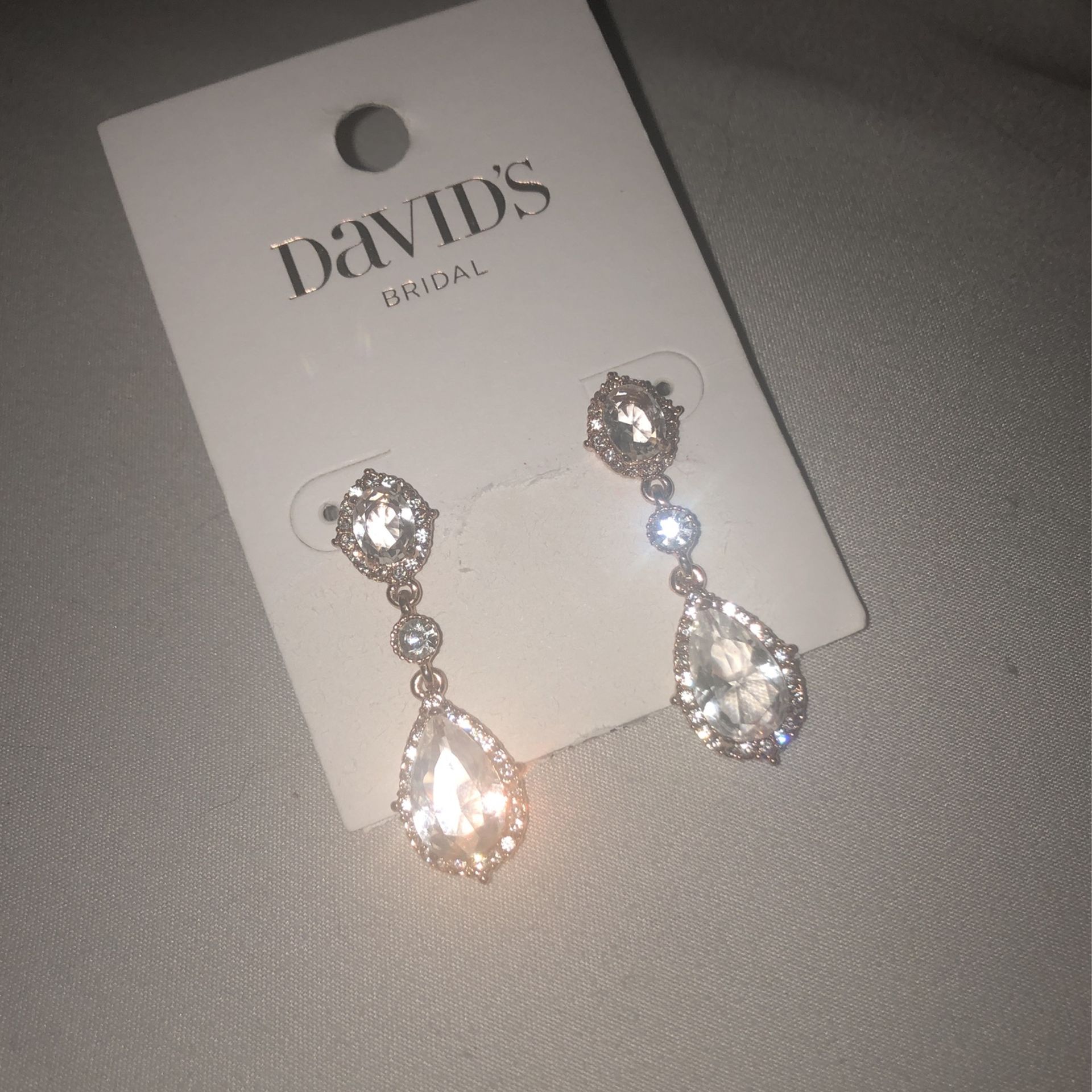 David Bridal Rhinestone Earrings