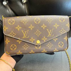 Louis Vuitton Felicie Crossbody Small Brown Canvas/Leather