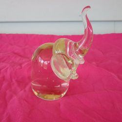 Art Glass Elephant Figurine Statue