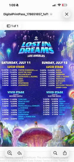 Lost In Dreams ticket