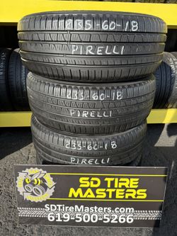 4 Used Tires 235/60/18 Pirelli Escorpión Verde All Season Run Flat $280 Cash Price 