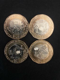 Set de 4 monedas  de mexico mundial de la FIFA 2026