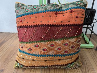 Gorgeous Beaded Pier 1 Decorative Pillow 