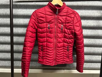 Moncler Red Quilted Puffer Jacket women