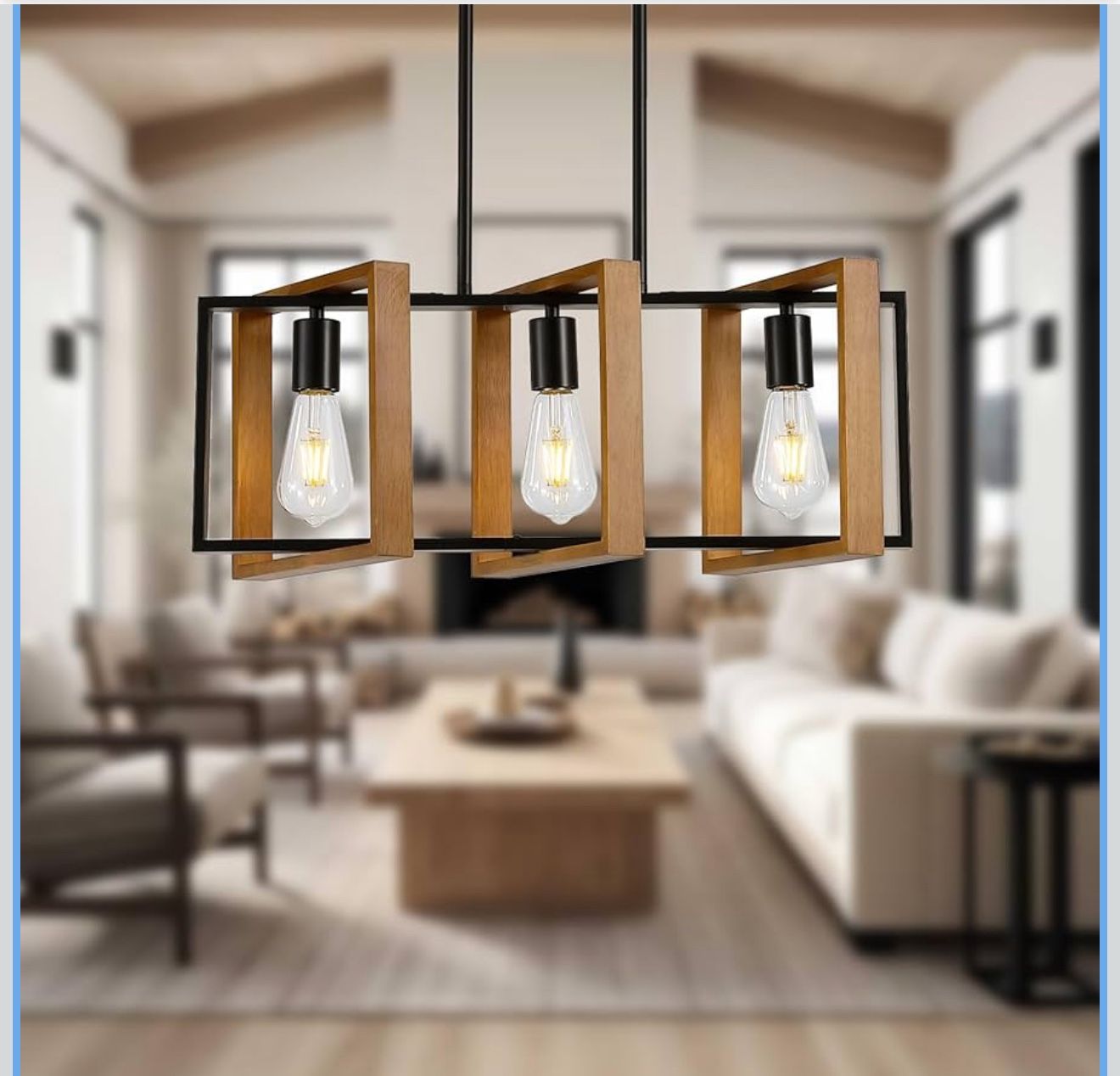 23.6" Kitchen Island Lighting,3 Lights Dining Table Chandelier