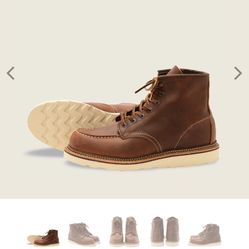 SIZE 7 RED WING WATERPROOF LEATHER SOFT TOE BOOTS BRAND NEW 