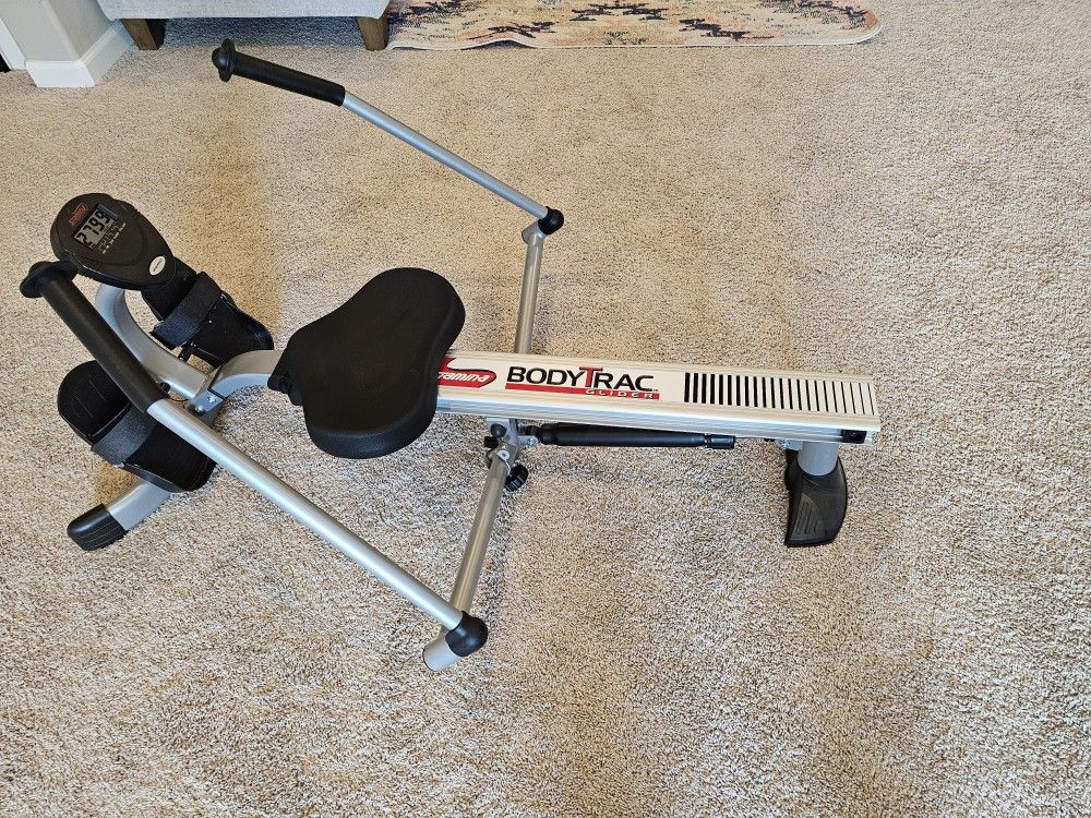 Rowing machine with digital display