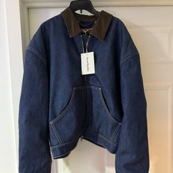 Acne Studios Denim Indigo Bomber Jacket 