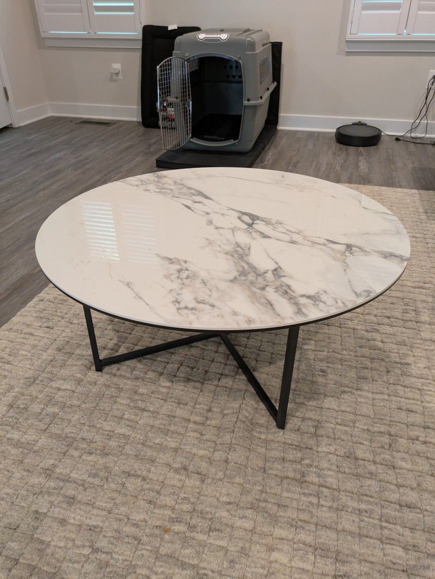 Room & Board Marble Ceramic Top Coffee Table