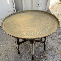 Brass Tray Table- Foldable 