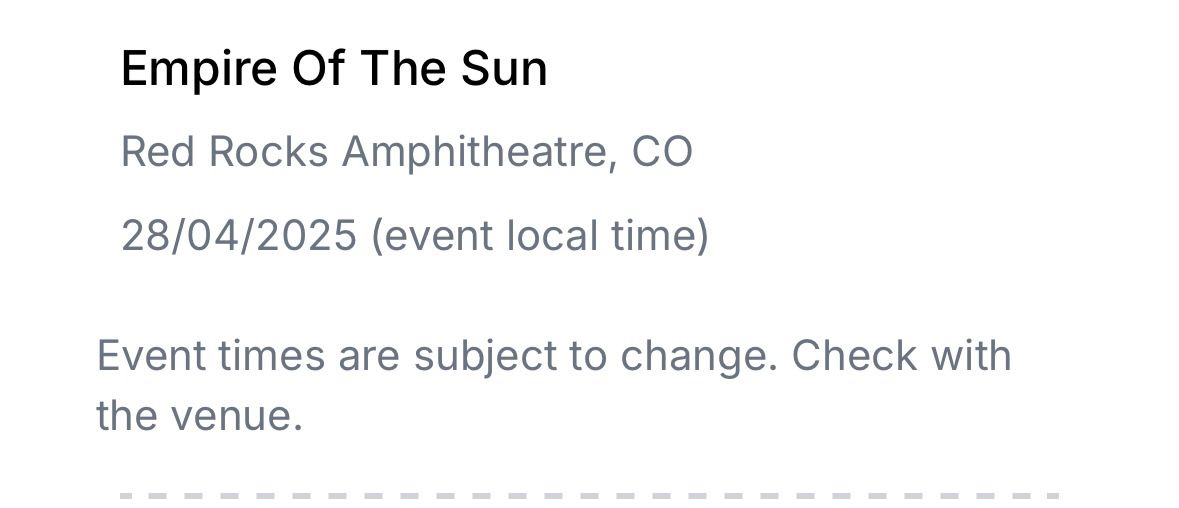 Empire Of The Sun/ Red Rocks