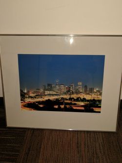 Picture of downtown,custom frame