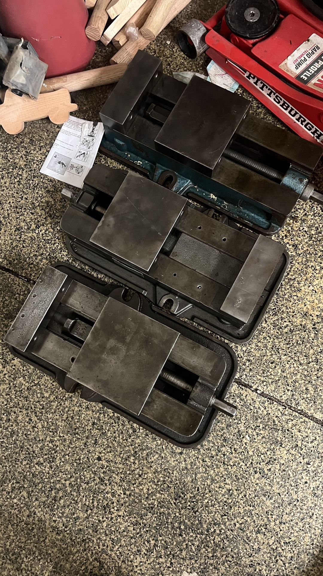 Three Kurt Vise 6 Inch Jaws