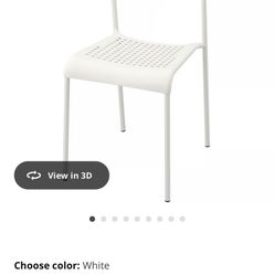 New White IKEA Adde Chair 