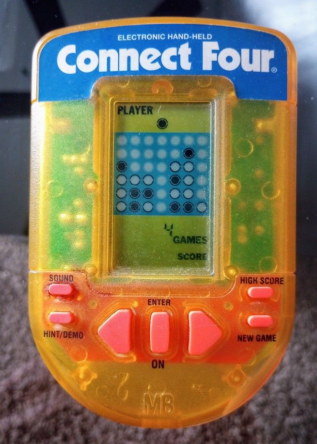 CONNECT 4 electronic handheld game board game  Milton Bradley  