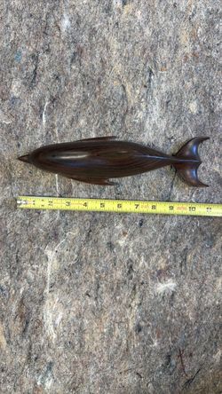 Hand carved ironwood dolphin