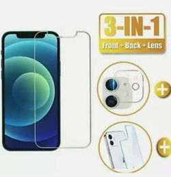 🎁 FREE Screen Protector for iPhone 12 Pro Max 6.7" Tempered Glass Front & Back w/ Camera Lens Protector, Ultra HD, 9H Hardness, Scratch Resistant