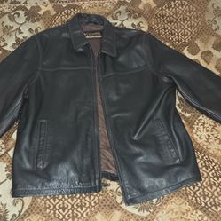 Columbia Men's Leather Jacket Size XL Black