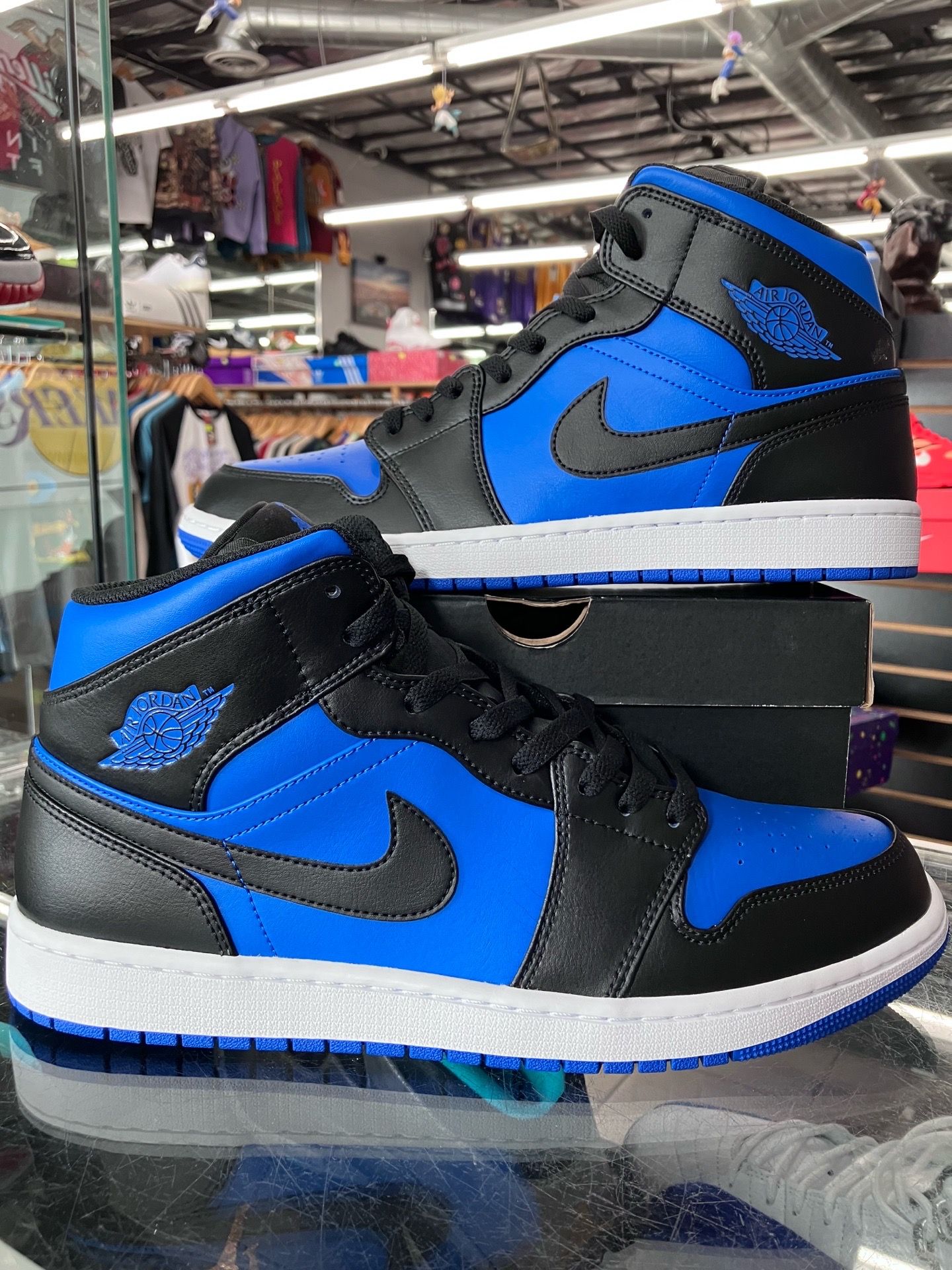 Air Jordan 1 Mid Black Royal Blue