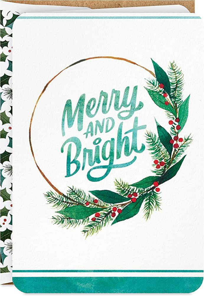 Hallmark Boxed Christmas Cards, Merry and Bright (16 Cards)