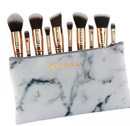 10pcs makeup brush set with cosmetic bag