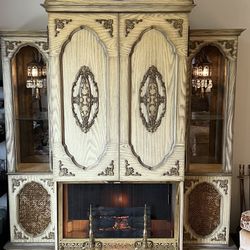Vintage Armoire With Fireplace