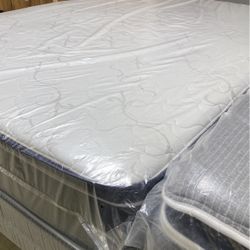 ⚜️NEW QUEEN SIZE MATTRESS W.BOXSPRING INCLUDED⚜️  SE HABLA ESPAÑOL ⚜️ DELIVERY OPTION AVAILABLE ⚜️ 