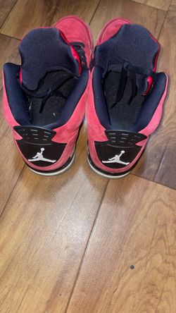 Air Jordan 4 Red Suede Sneakers