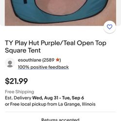 Kids Play Hut / Tent / Fort