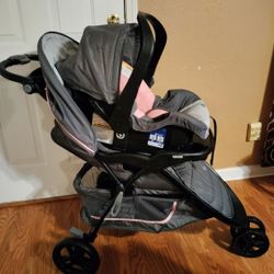 Stroller/Car seat Combo Pink/Gray