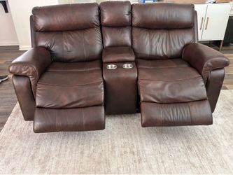 2 piece reclining leather couches