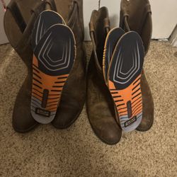 Ariat 4lr Sedona Brown Leather Cowboy BOOTS Distressed 10002194 Mens Size 10 Men