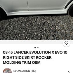 Mitsubishi Lancer Evolution X OEM side skirts pair