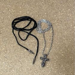 Authentic Chrome Hearts Vulcan Cross w/ 2 Chains