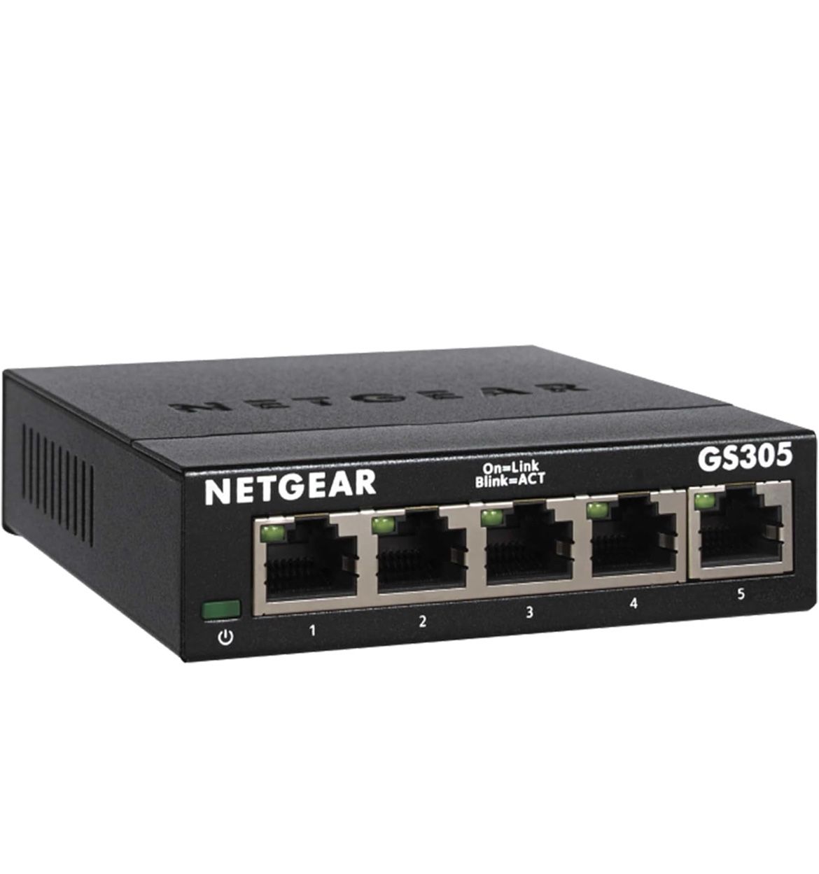 NETGEAR 5-Port Gigabit Ethernet Unmanaged Essentials Switch (GS305) - Home Network Hub, Office Ethernet Splitter, Plug-and-Play, Silent Operation, Des